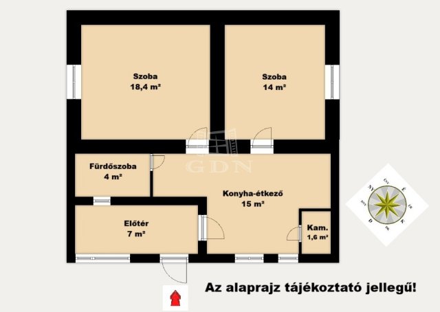 Eladó családi ház, Nyáregyházán 36.9 M Ft, 2 szobás