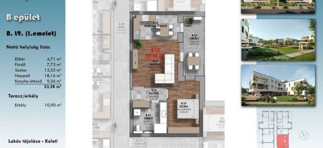 Eladó téglalakás, Győrött 61.9 M Ft, 2 szobás