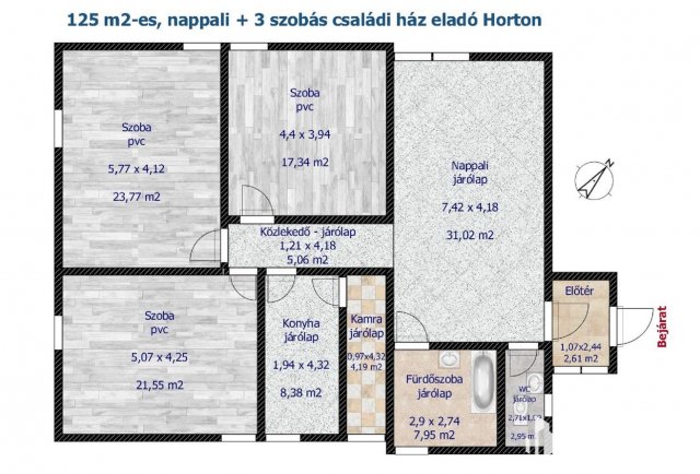 Eladó családi ház, Horton 24.9 M Ft, 4 szobás