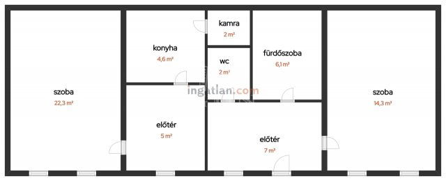 Eladó téglalakás, Budapesten, V. kerületben 72 M Ft, 2 szobás