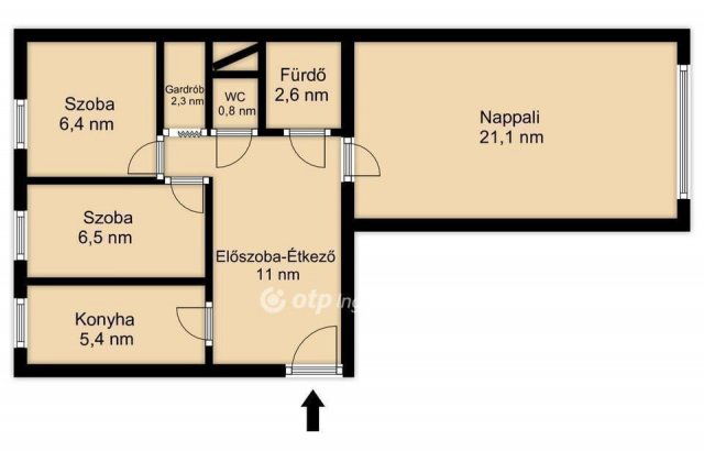 Eladó panellakás, Budapesten, III. kerületben 69 M Ft, 1+2 szobás