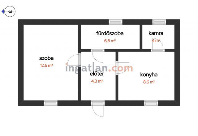 Eladó családi ház, Cserkeszőlőn 30.5 M Ft, 1 szobás