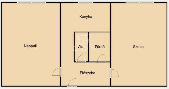 Eladó panellakás, Balatonalmádiban 56.5 M Ft, 2 szobás