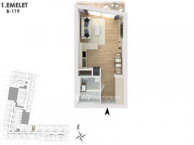 Eladó téglalakás, Budapesten, XIII. kerületben 60.35 M Ft