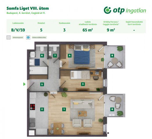 Eladó téglalakás, Budapesten, X. kerületben, Ceglédi úton