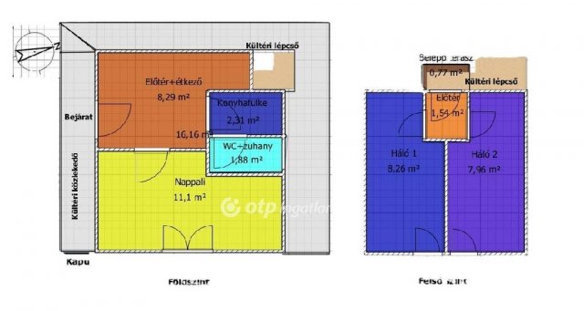 Eladó nyaraló, Dunapatajon 17 M Ft, 1+2 szobás