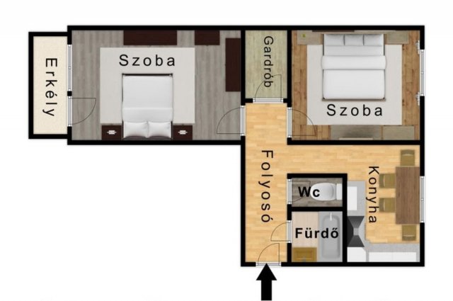 Eladó panellakás, Miskolcon 35.5 M Ft, 2 szobás