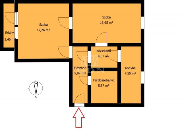 Eladó téglalakás, Sajószentpéteren 23.5 M Ft, 2 szobás