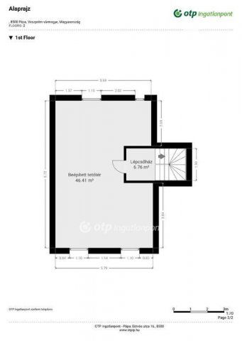 Eladó családi ház, Pápán 57.9 M Ft, 2 szobás