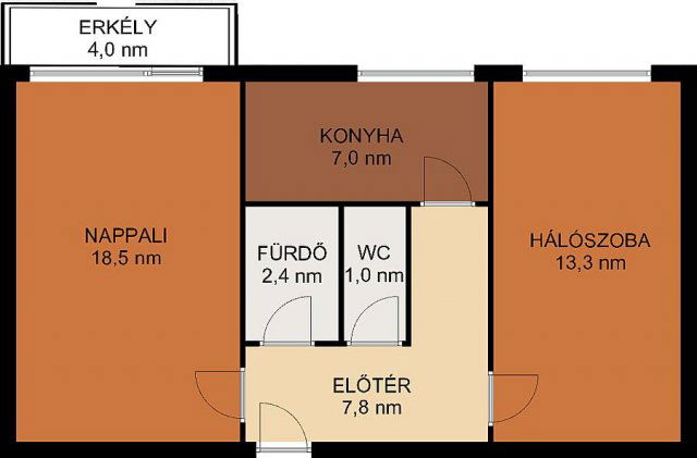 Eladó panellakás, Szentendrén 63.5 M Ft, 2 szobás