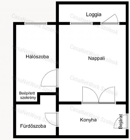 Kiadó téglalakás, albérlet, Szolnokon 130 E Ft / hó, 1+1 szobás