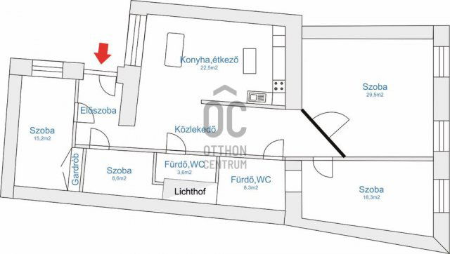 Eladó téglalakás, Budapesten, VI. kerületben 164 M Ft, 4 szobás
