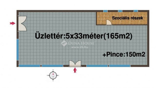 Kiadó üzlethelyiség, Nagykőrösön 400 E Ft / hó