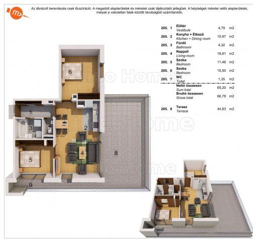 Eladó téglalakás, Fonyódon 89.99 M Ft, 3 szobás