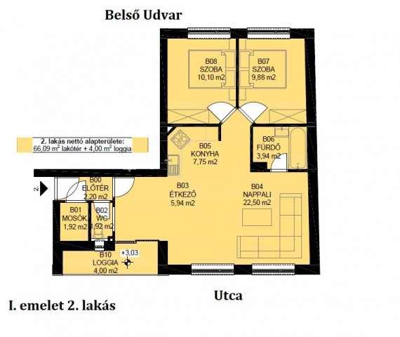 Eladó téglalakás, Budapesten, XX. kerületben 84.9 M Ft, 3 szobás
