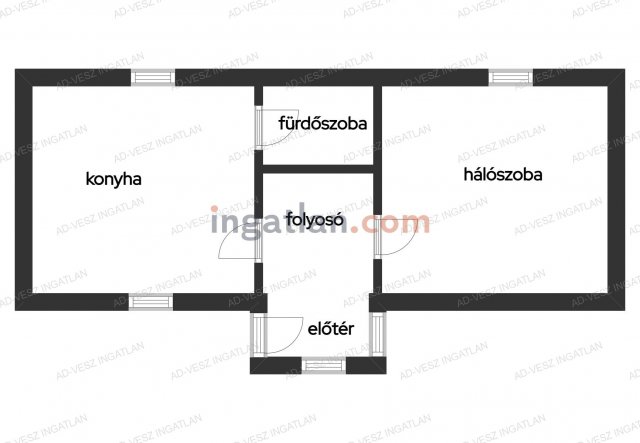 Eladó családi ház, Felsőpakonyban 39.9 M Ft, 1 szobás