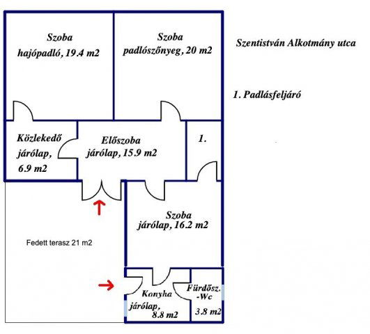 Eladó családi ház, Szentistvánon 15.9 M Ft, 3 szobás