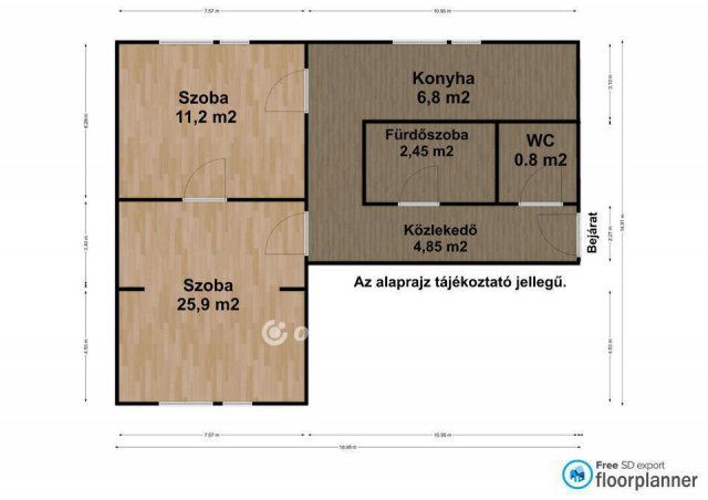 Eladó panellakás, Mosonmagyaróváron 37.5 M Ft, 2 szobás