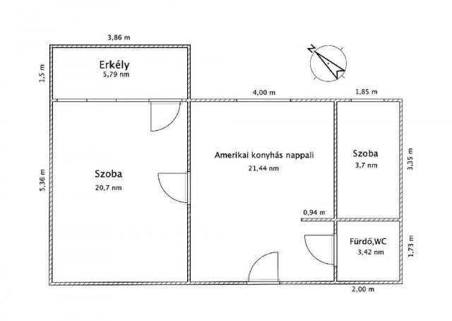 Eladó téglalakás, Ajkán 34 M Ft, 2 szobás