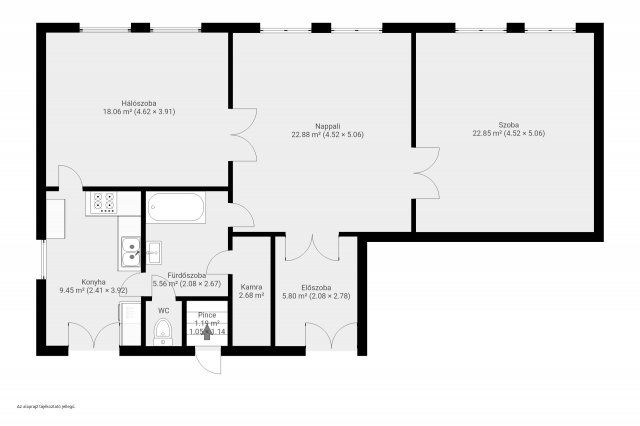 Eladó téglalakás, Balassagyarmaton 22 M Ft, 3 szobás