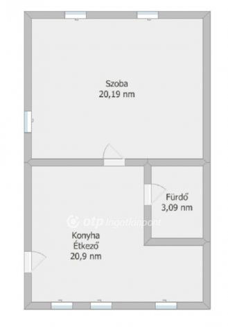 Eladó téglalakás, Tolnán 19.5 M Ft, 1 szobás