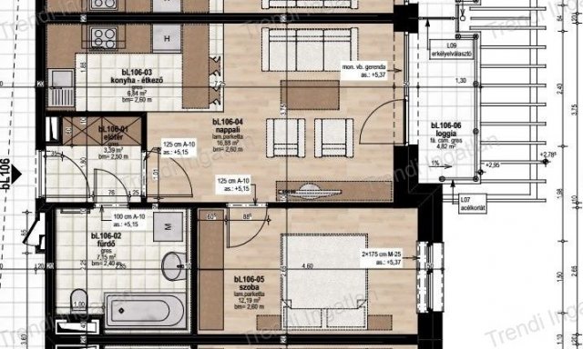 Eladó téglalakás, Veszprémben 52.49 M Ft, 2 szobás