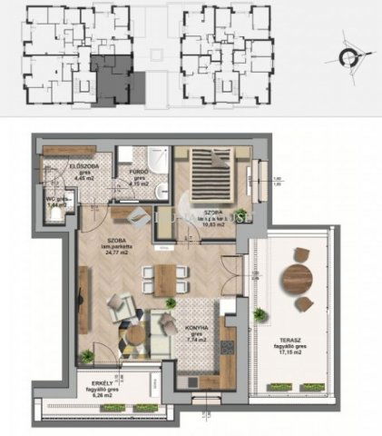 Eladó téglalakás, Zalaegerszegen 65 M Ft, 2 szobás