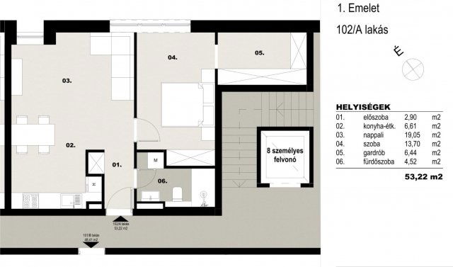 Eladó téglalakás, Debrecenben 74 M Ft, 2 szobás