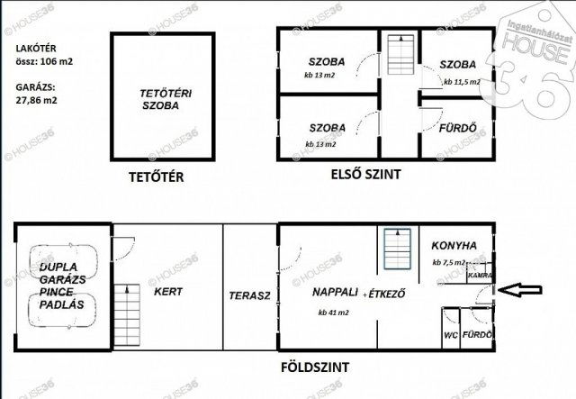 Eladó panellakás, Kecskeméten 75 M Ft, 5 szobás