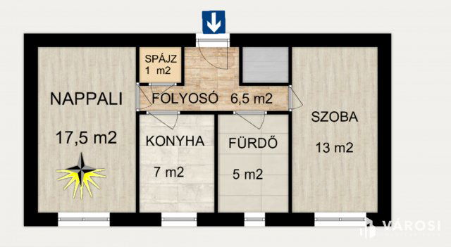 Eladó téglalakás, Hódmezővásárhelyen 43.8 M Ft, 2 szobás