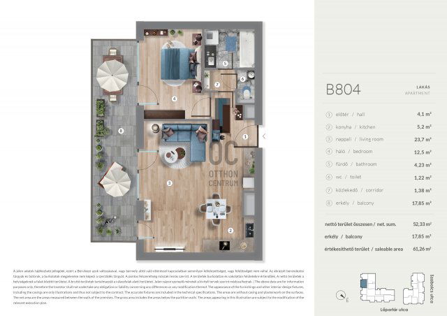 Eladó téglalakás, Budapesten, XIII. kerületben 118.99 M Ft
