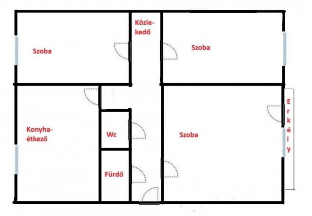 Eladó panellakás, Debrecenben 63.49 M Ft, 3 szobás