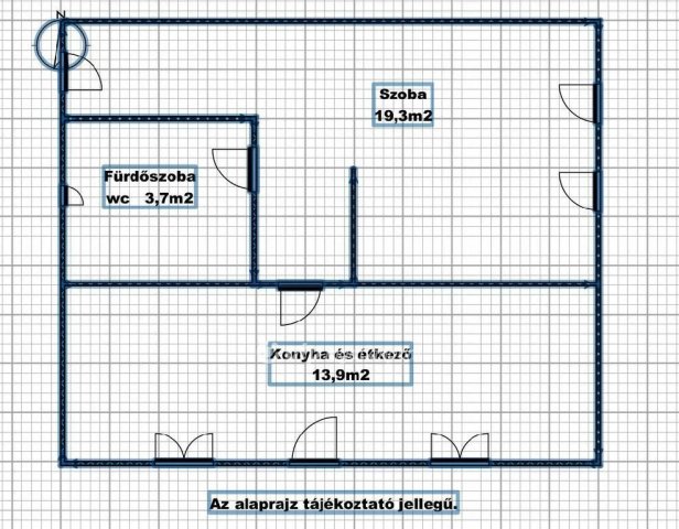 Eladó családi ház, Tiszaörsön 18.5 M Ft, 1 szobás