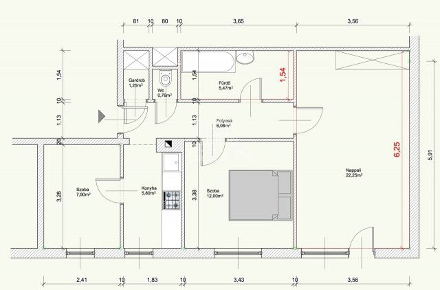 Eladó panellakás, Tökölön 49.9 M Ft, 2+1 szobás