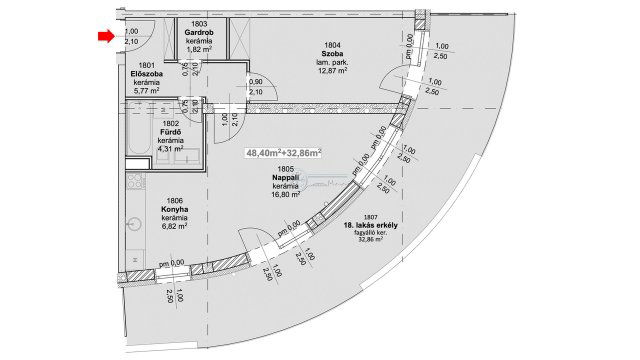 Eladó téglalakás, Szegeden 89.6 M Ft, 3 szobás