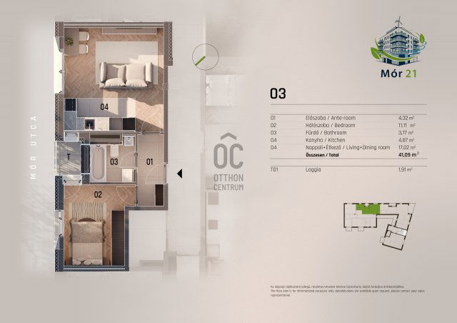 Eladó téglalakás, Budapesten, XIII. kerületben, Mór utcában