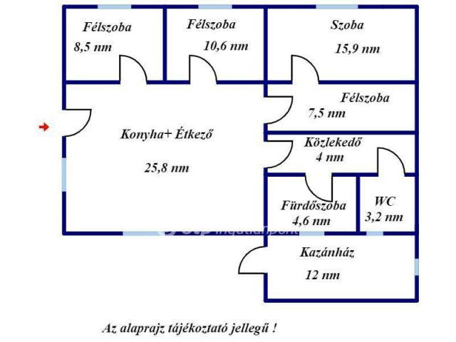 Eladó családi ház, Zsámbokon 16.2 M Ft, 1+3 szobás