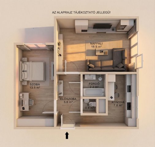 Eladó panellakás, Tatabányán 37.9 M Ft, 2 szobás