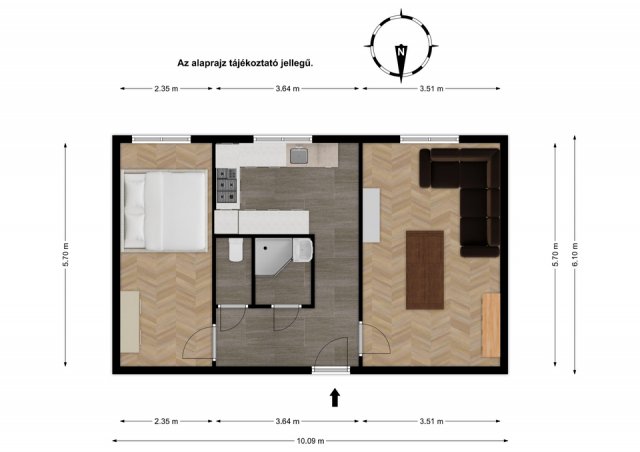 Eladó téglalakás, Szegeden, Csörlő utcában 53.4 M Ft, 2 szobás