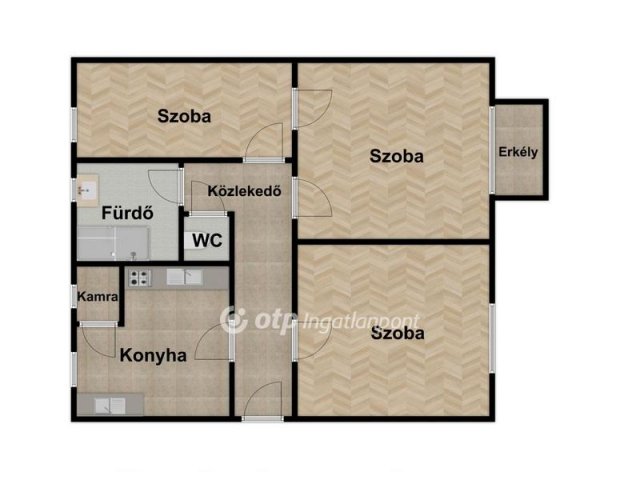 Kiadó téglalakás, albérlet, Debrecenben 220 E Ft / hó, 3 szobás