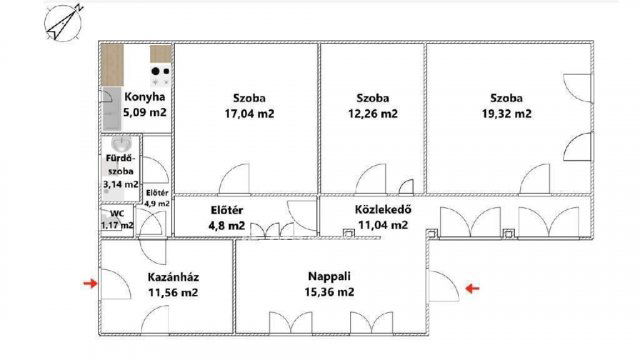 Eladó családi ház, Verpeléten 17 M Ft, 3 szobás