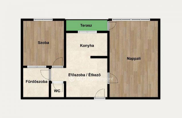 Eladó téglalakás, Hajdúböszörményen 49.9 M Ft, 2 szobás