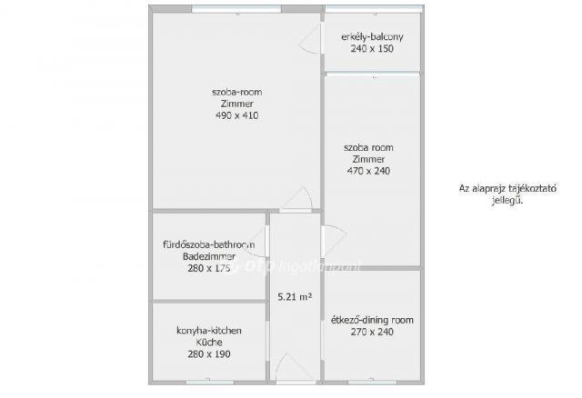 Eladó panellakás, Egerben 49.8 M Ft, 2+1 szobás