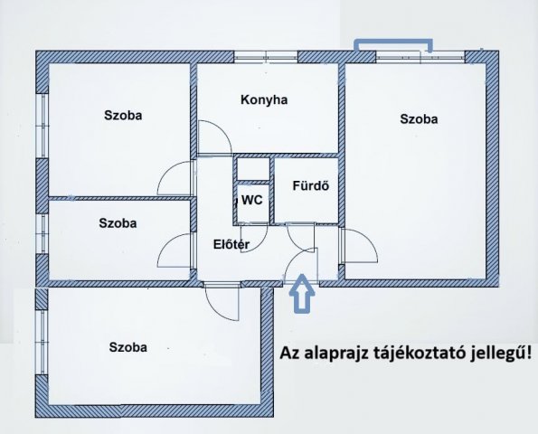 Eladó panellakás, Győrött 63 M Ft, 4 szobás