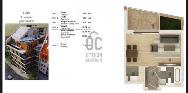 Eladó téglalakás, Budapesten, VIII. kerületben 55.99 M Ft