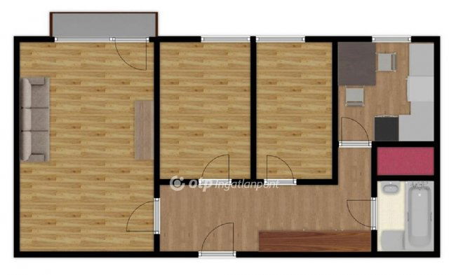 Eladó panellakás, Debrecenben 64.9 M Ft, 1+2 szobás