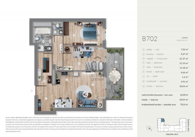 Eladó téglalakás, Budapesten, XIII. kerületben 117.49 M Ft