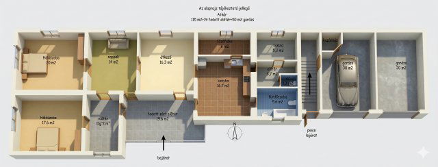 Eladó családi ház, Atkáron 33.9 M Ft, 4 szobás