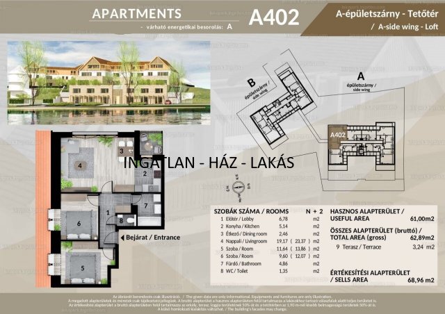 Eladó téglalakás, Veresegyházon 97.33 M Ft, 3 szobás