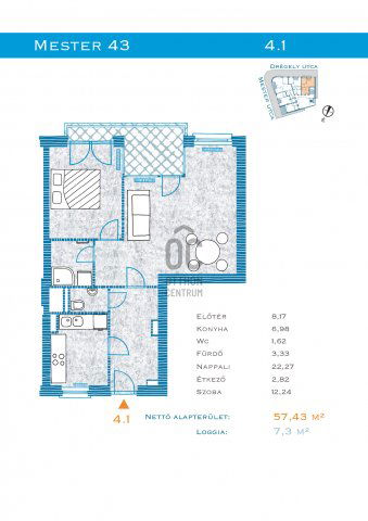 Eladó téglalakás, Budapesten, IX. kerületben 106 M Ft, 2 szobás